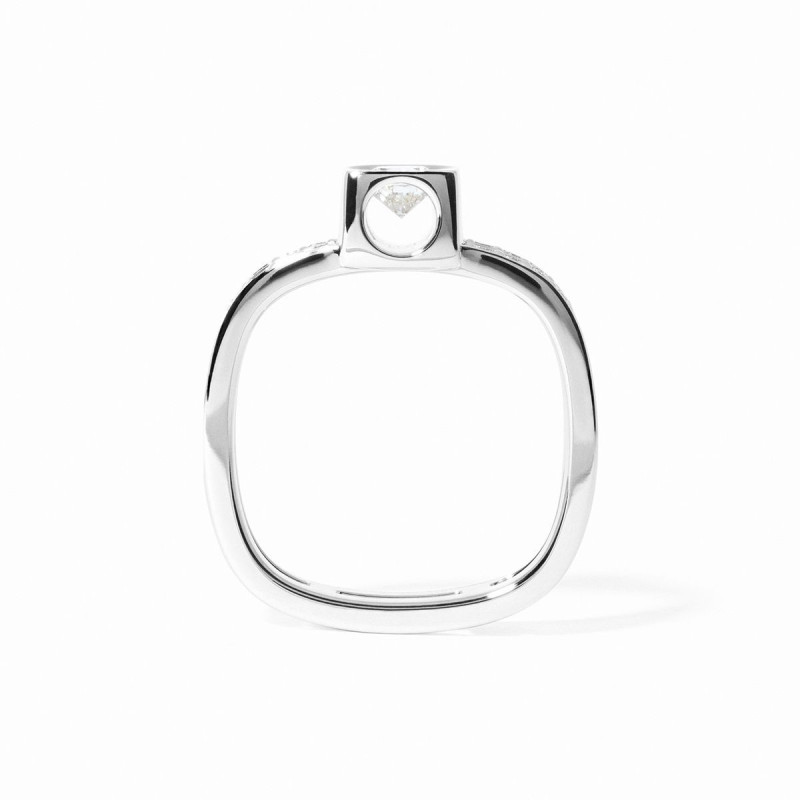 Ring Le Cube Dopplereihe mit Diamanten, großes Modell, pavé-gefasst