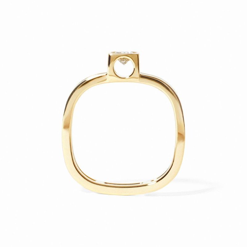 Le Cube double row diamond ring, large model, pavé-set