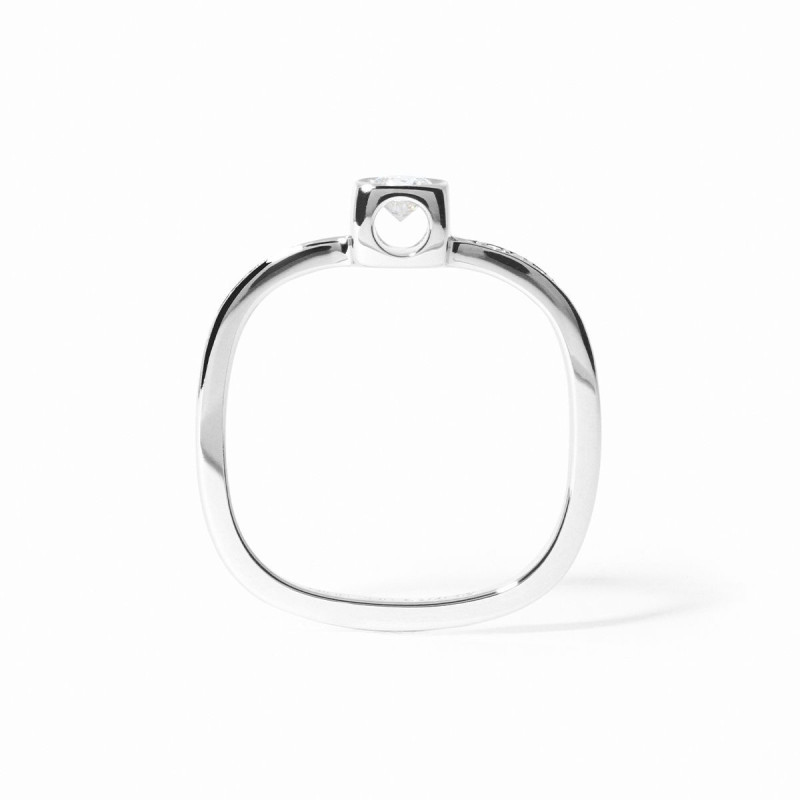 “Le Cube” diamond ring, large model, pavé-set