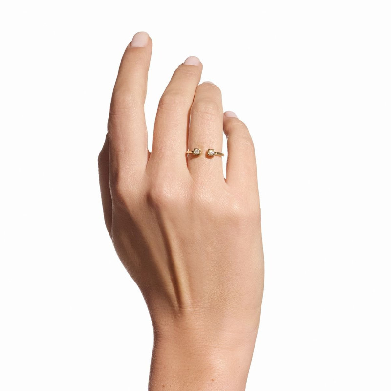 Ring  le cube diamant mit 2 diamanten