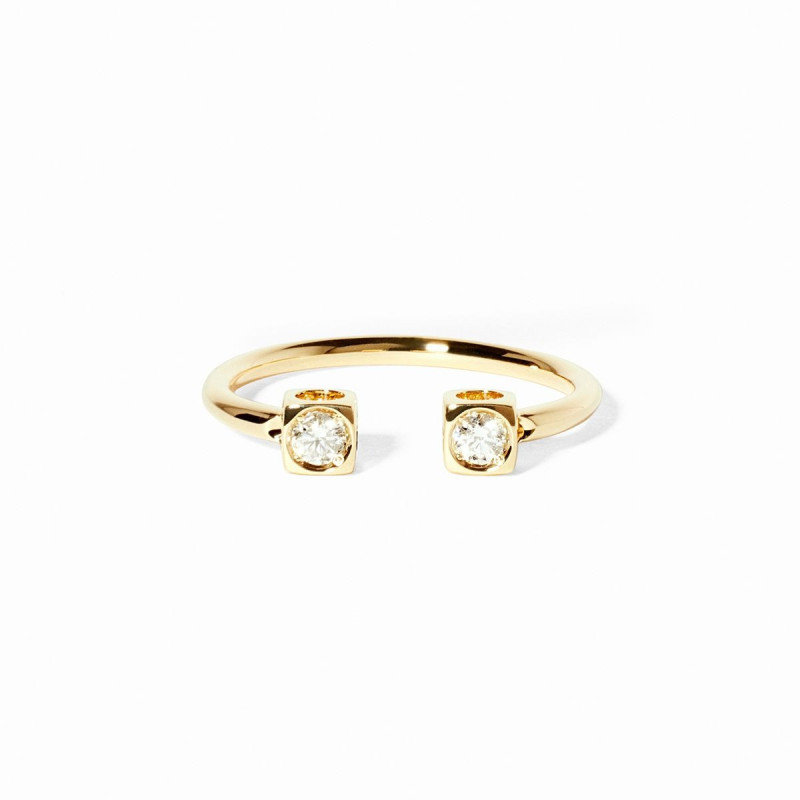 Ring  le cube diamant mit 2 diamanten