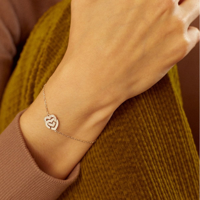 bracelet double coeurs R10