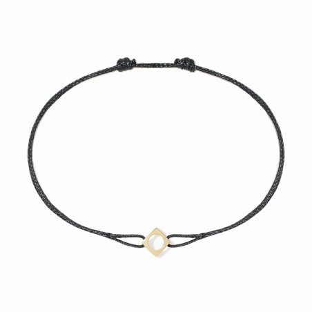 Le Pavé bracelet on cord, medium model