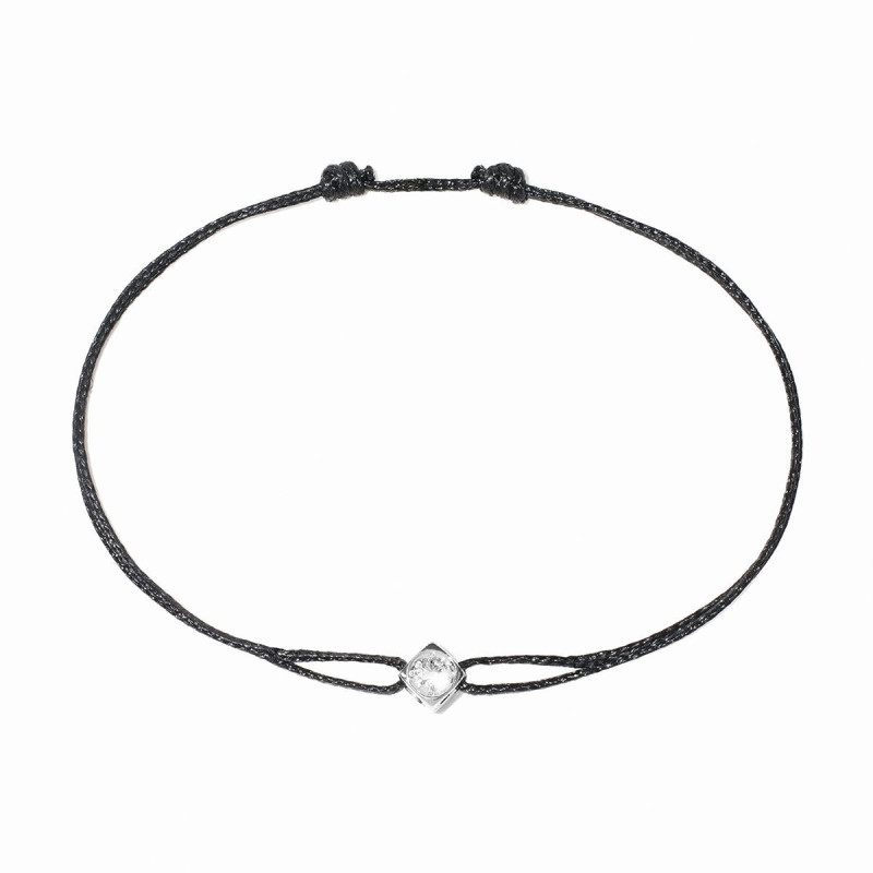 Le Cube Diamant Armband mit Kordel