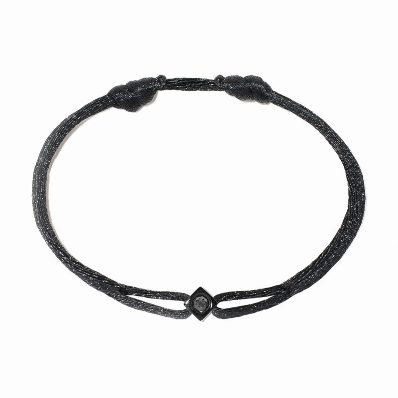 Le Cube Diamant Armband mit Kordel
