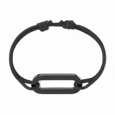 Maillon bracelet on cord, XL