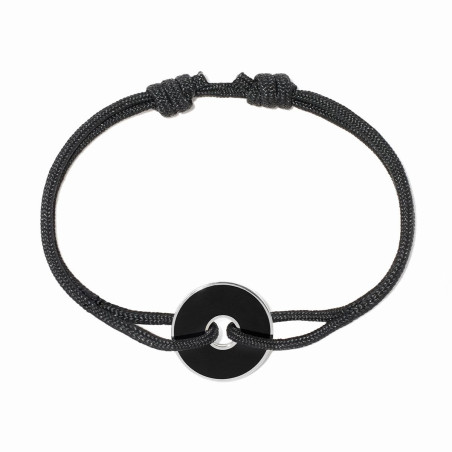 Pi Black & White bracelet on cord