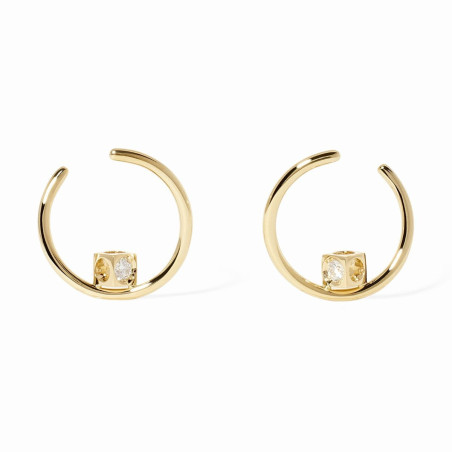 hoop earrings Le Cube diamond