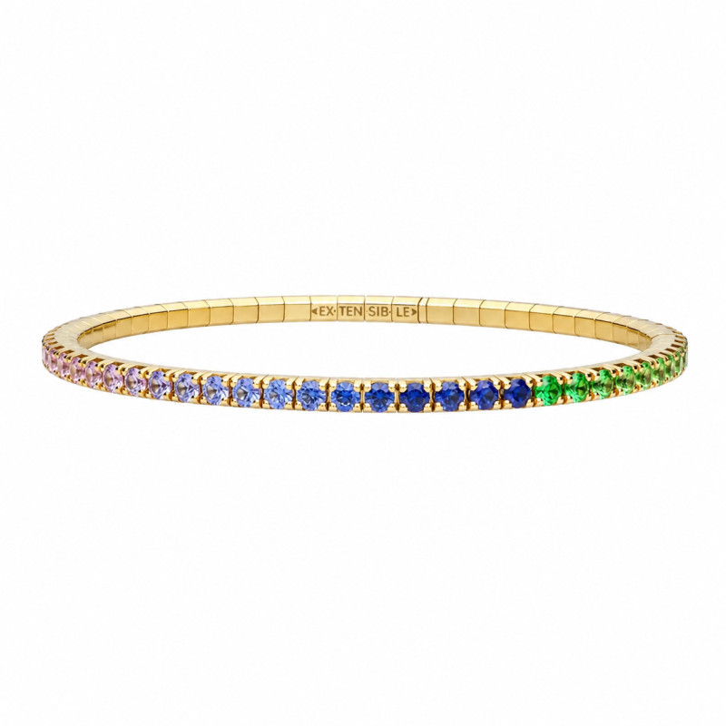 Sapphire Cluster Stretch Bracelet – 4.92 ct